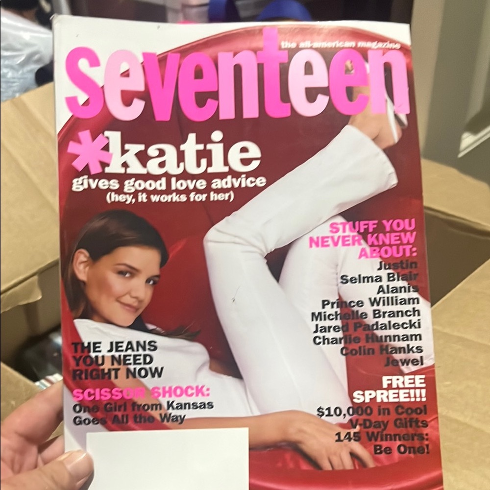 Seventeen Magazine with Pink and White Cover